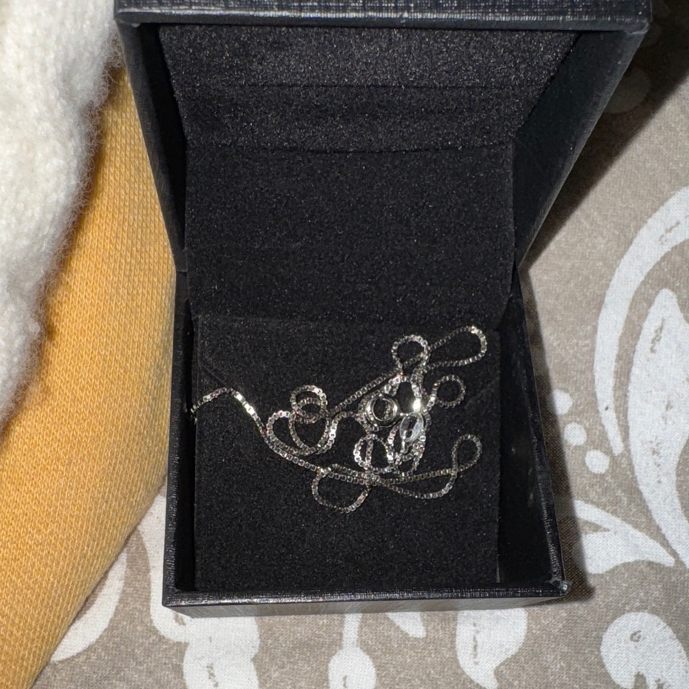 Elegant Silver Necklace 17 inch